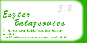 eszter balazsovics business card